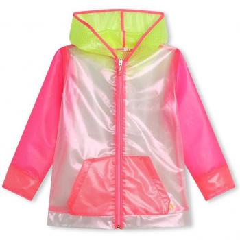 Chubasquero de niña multicolor con capucha Billieblush U20155 Rosa