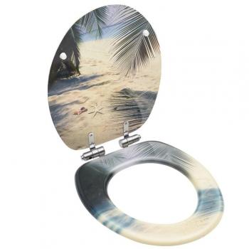 Tapa de váter WC de cierre suave MDF diseño de playa