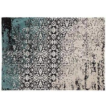 Kave Home - Alfombra Rectangular Verde Agne en Jacquard de algodón
