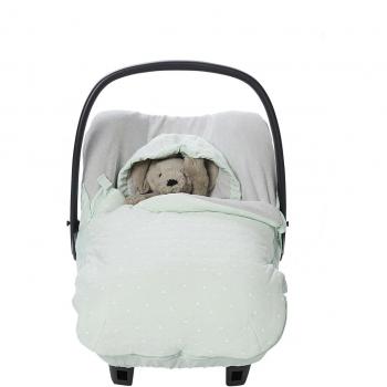 Vertbaudet saco – Carcasa de jersey Doublé esponja vertbaudet verde Vert d'eau Imprimé étoiles Talla:talla única