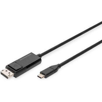 Adaptador de cable de vídeo Digitus AK-300334-020-S, bidireccional, USB Tipo C a DisplayPort