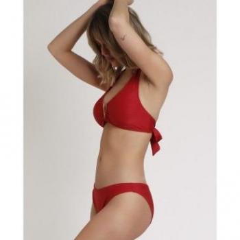 Bikini Halter Waves rojo Admas para mujer