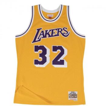 Mitchell & Ness Magic Johnson # 32 los angeles Lakers 1984 – 85 Swingman NBA Camiseta Amarillo