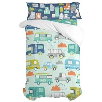 Juego Nórdico 2 Piezas Multicolor 100% Algodón 155x220 cm (Cama 80/90) Calidad de 150