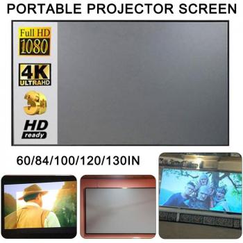 Pantalla Reflectante de Alto Brillo para Proyector 60/84/100/120 Pulgadas 16:9 Compatible con Xiaomi DLP YG300 T6 XGIMI H2 HALO Mogo