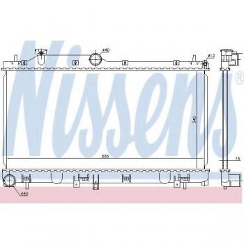 Radiador Nissens 67724 para refrigeración del motor