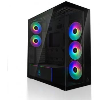 Arctic Xtender Mirror Black Premium E-ATX PC Case with Tempered Glass and A-RGB Fans