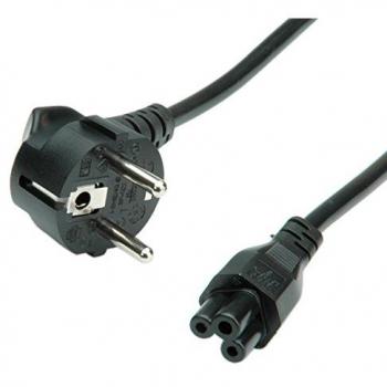 Cable de alimentación ROLINE 1,8m IEC320 C5 - CEE 7/7 Negro