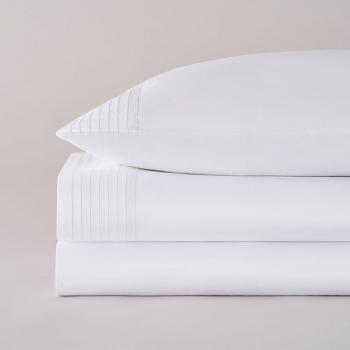Juego de sábanas de algodón supima 850 hilos Waldorf Blanco