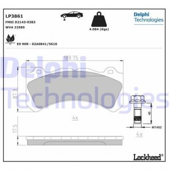 Pastillas de freno DELPHI LP3861