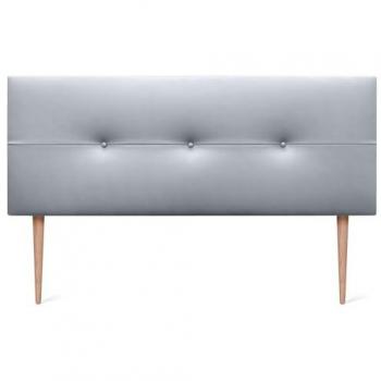 Cabecero Tapizado de Polipiel AQUALINE Pro Plata 135x105cm con Patas para Camas 120/135/140