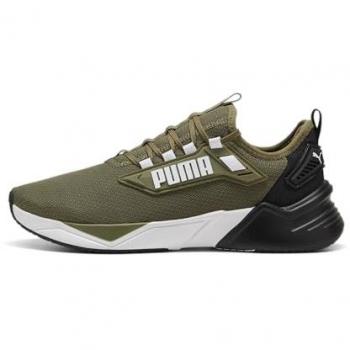 Puma Zapatillas Running Retaliate 3 para hombre, modelo 37947816, color verde, talla EU 44, diseño plano con cordones, estilo casual y deportivo, aptas para running y multideporte, disponibles en