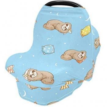 Funda de lactancia materna, patrón con fundas de asiento de coche perezoso para bebés, funda de cochecito, toldo para asiento de coche para niños y niñas