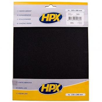 Desbloqueador de Óxido MOTIP 235931 y Presto 235931 + Papel de Lija P180 (230mm x 280mm) - Pack de 4 HPX