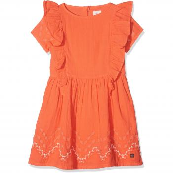 Carrément Beau Y12120, Vestido para Niñas, Orange