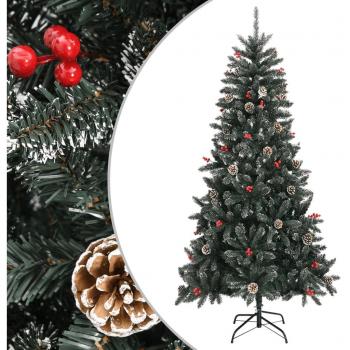 vidaXL Artificial Christmas Tree with Stand Green 210 cm PVC