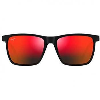 Maui Jim One Way RM875-02 Stylish Polarized Sunglasses for Outdoor Activities, Unisex, Black, One Size