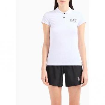 Polo Deportivo EA7 para Mujer Ventus7 Blanco XL - Poliamida, Manga Corta, Multideporte 2024