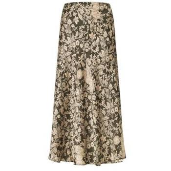 Falda midi satinado estampado floral Pepe Jeans Piety verde regular fit para mujer