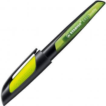 Pluma Estilográfica Stabilo EASYbuddy M, Diestro, Negro/Lima, Tinta Borrable