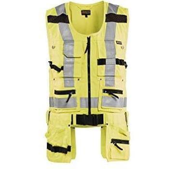 Chaleco de Trabajo Porta-Herramientas Alta Visibilidad 3032 - Amarillo Fluorescente S
