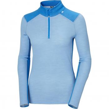 Helly Hansen Women's Lifa Merino Midweight Base Layer Long Sleeve Half Zip Blue