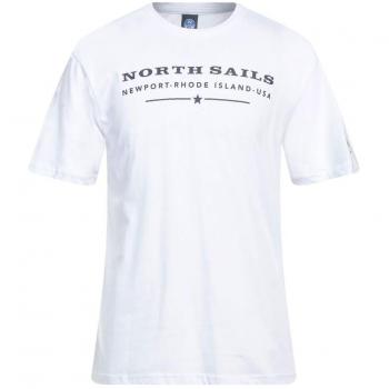 North Sails Elegant White Cotton T-Shirt - M