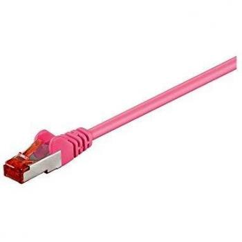 Cable de red Cat 6 S/FTP (PiMF) Magenta 30m, Libre de Halógenos, Cobre (Cu)