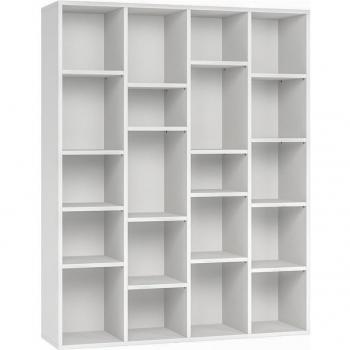 Biblioteca moderna en madera blanca RYTHM
