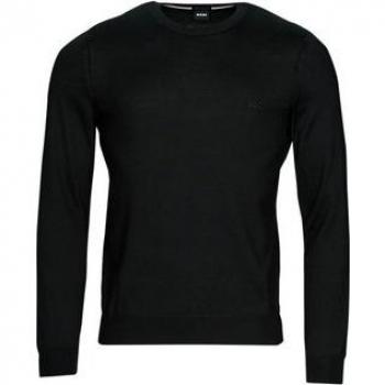Hugo Boss Men's Botto-L Crew Neck Knitwear Black - Size: 3XL, Minimal Merino Wool Sweater