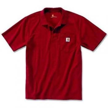 Carhartt trabajo Camiseta Workwear Camiseta de contra Extractor 's work Pocket Polo rojo oscuro M