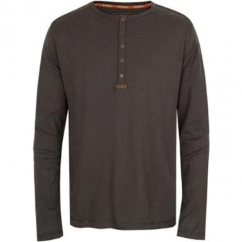 BUSHMAN - Camiseta de manga larga - Básico - Manga Larga - para hombre gris gris oscuro extra-large