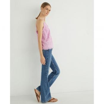 Yas - Top de mujer cuello mao 100% algodón orgánico