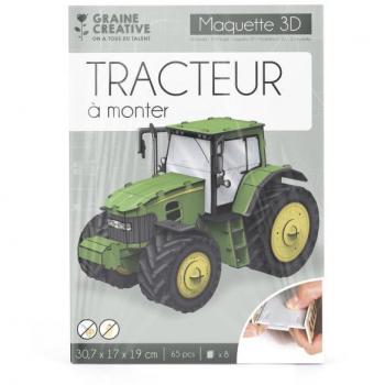 Puzzle 3D Maquette de Tractor - 65 Piezas - A Partir de 8 Años