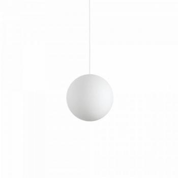 Lámpara colgante de techo Ideal Lux Carta, plástico blanco, 1 bombilla E27, diámetro 33 cm