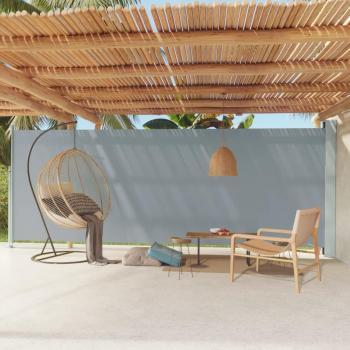 Retractable Side Awning for Patio 200x600 cm Grey
