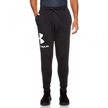 Under Armour Rival Fleece Sportstyle Logo Jogger Pantalón, Hombre, Negro, MD
