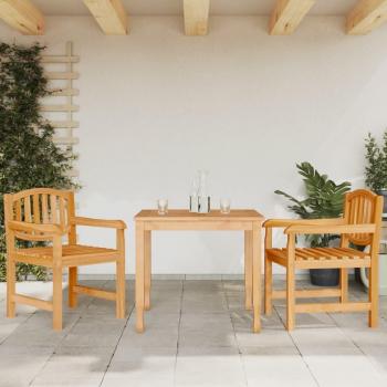 Sillas de jardín 2 piezas 58x59x88 cm madera maciza de teca marrón