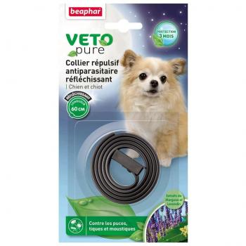 Collar Reflectante para Perro con Extracto de Margosa Color Negro