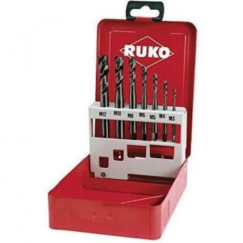 RUKO 245064 - Juego machos máquina M DIN 371/376 HSS Co VAP rectificados para acero inoxidable Tipo C (7 piezas)