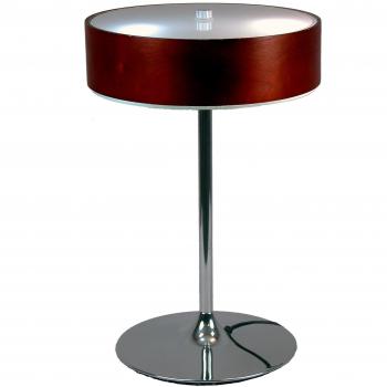 Lámpara de mesa elegante Malibu con decoración de ébano