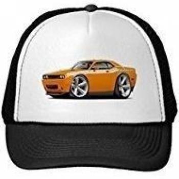 Funny 2009-11 Challenger Rt Orange-White Car Trucker Hat