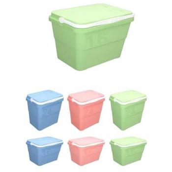 Nevera Térmica Portátil Rígida Retro Verde 16 L con Asa para Camping, Jardín y Barbacoa