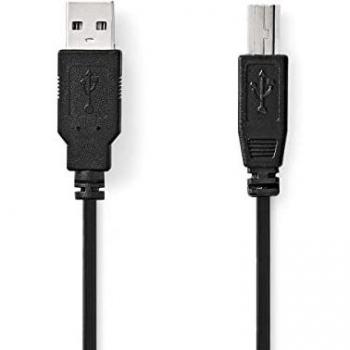 Nedis Cable USB 2.0 A-M a B-M 2.0m Negro