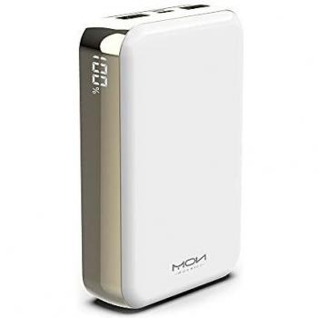 MOXNICE Batería Externa 20000mAh Power Bank, USB C Cargador Portatil Powerbank con 2 Salidas USB para Smartphones y Tabletas