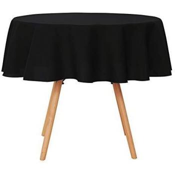 UMI. by Amazon Mantel Mesa Comedor Manteles para Restaurantes Comedor Cocina 160 cm Negro