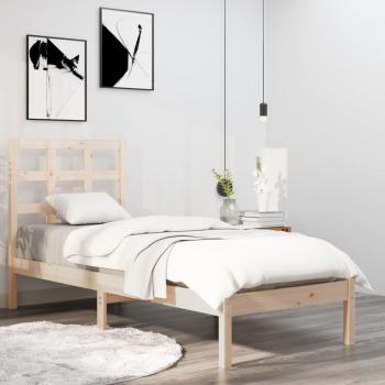 Estructura de cama de madera maciza 100x200 cm