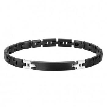 Pulsera para Hombre Morellato Motown en Acero PVD Negro con Cristales - SALS49