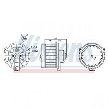 Ventilador interior NISSENS 87615 - Ventilador habitáculo, compatible con múltiples vehículos, diseño optimizado para un rendimiento eficiente, fácil instalación, fabricado con materiales de alta calidad para mayor durabilidad y resistencia a la cor