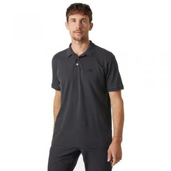 Polo Helly Hansen Malcesine, manga corta, color gris oscuro, talla S, para hombre